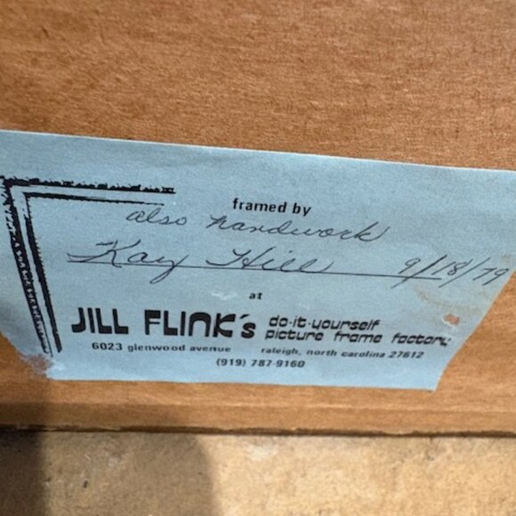 Vintage 1970s Tree with Roots Needlepoint by Kay Hill with Custom Bamboo Frame - Picture 5 of 7